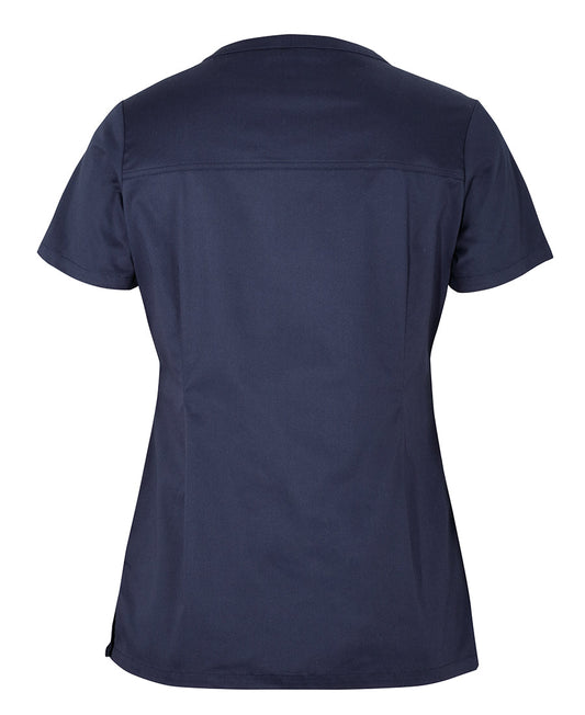 LADIES PREMIUM SCRUB TOP - With Front and back embroidery