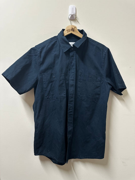 WORK S/S SHIRT - Navy - Medium