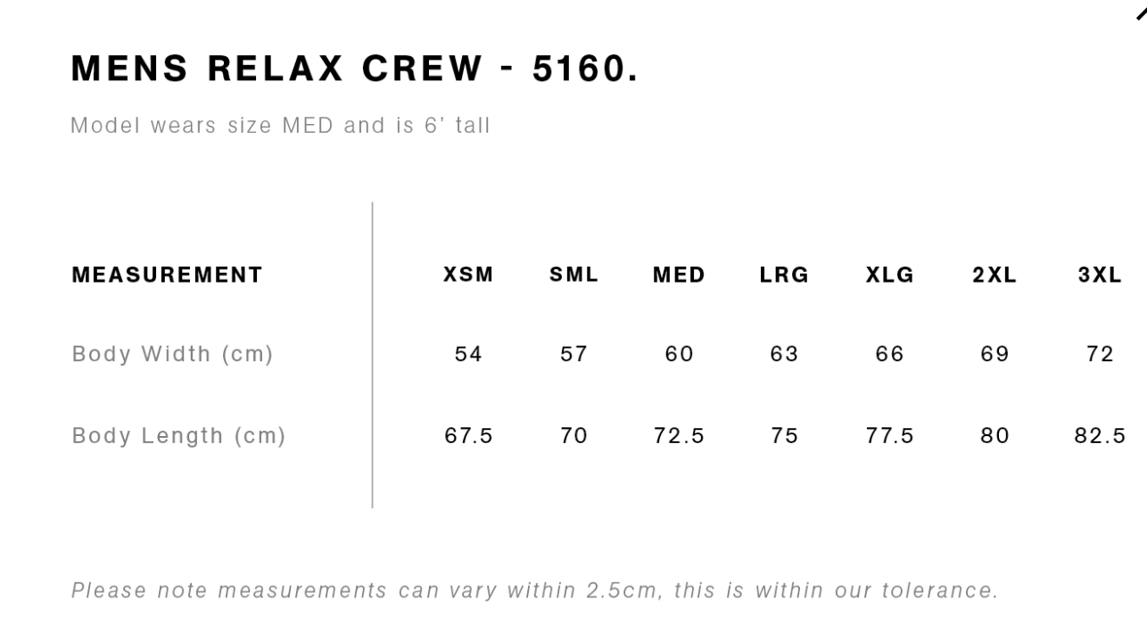 Mens Relaxed Crew