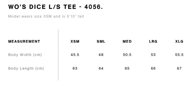 WOMEN'S DICE L/S TEE