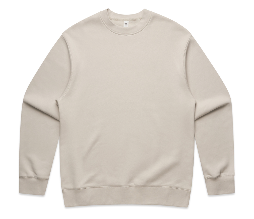 Mens Relaxed Crew Neck Jumper - Front and Back Embroidery