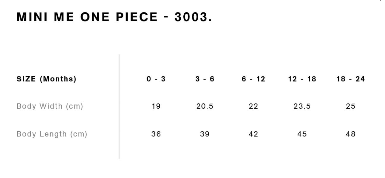 Infant Mini-Me One Piece with Chest Embroidery