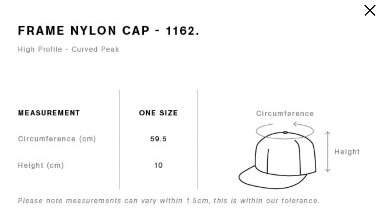 Frame Nylon Cap