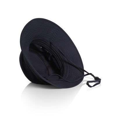 1174 Nylon Wide Brim Bucket Hat - Navy Back