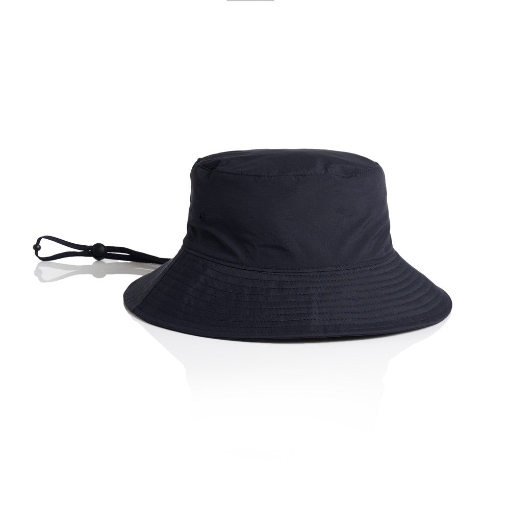 1174 Nylon Wide Brim Bucket Hat - Navy