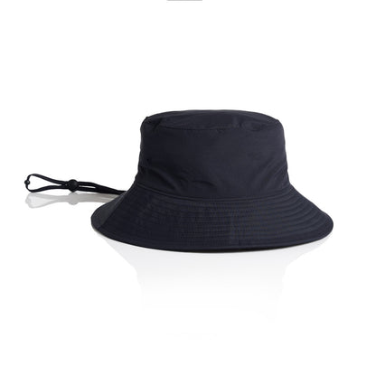 1174 Nylon Wide Brim Bucket Hat - Navy