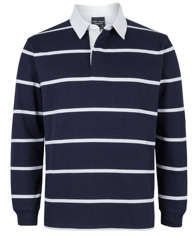 JB's Yarn Dyed Rugby Navy/White