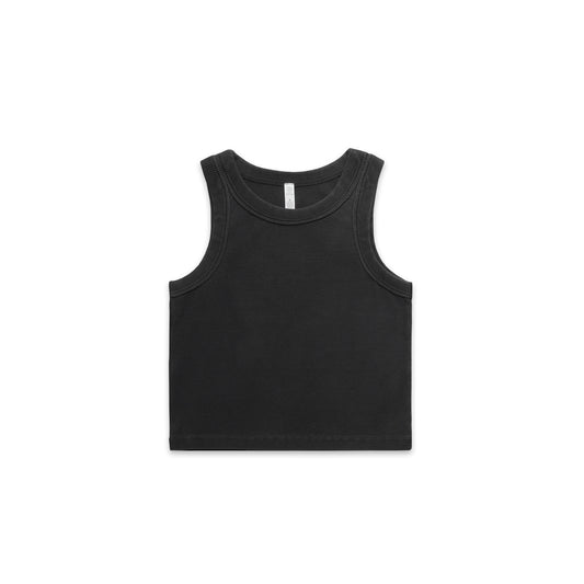 Women's Faded Organic Rib Crop Tank