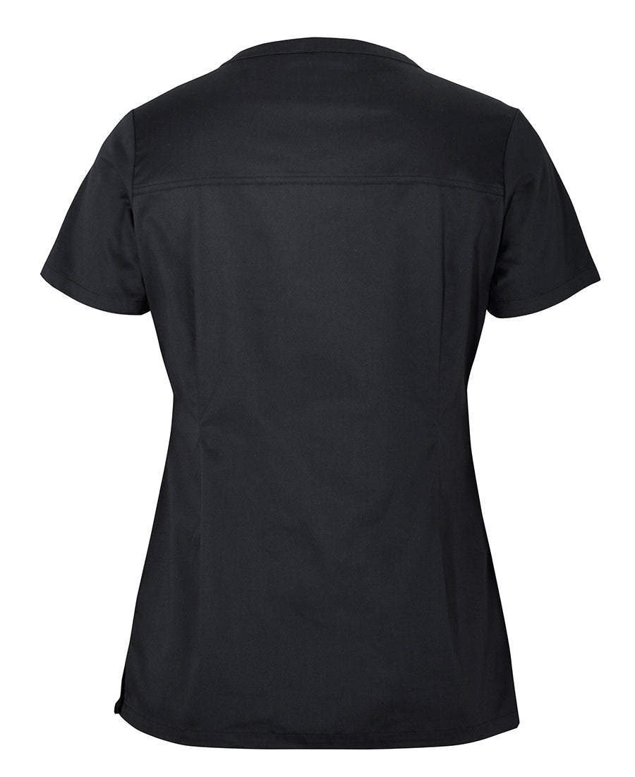 LADIES PREMIUM SCRUB TOP - With Front and back embroidery