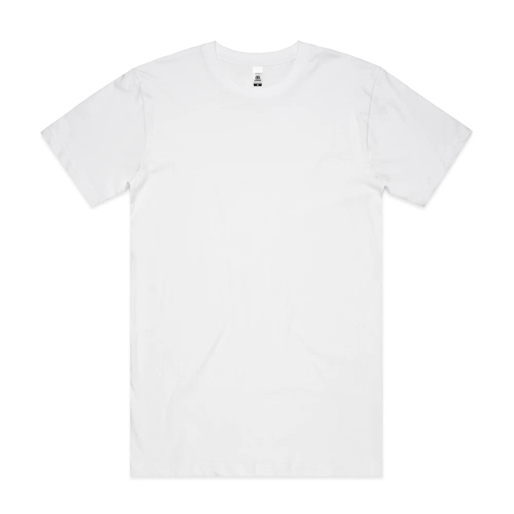 5050T Block Tubular Tee - White