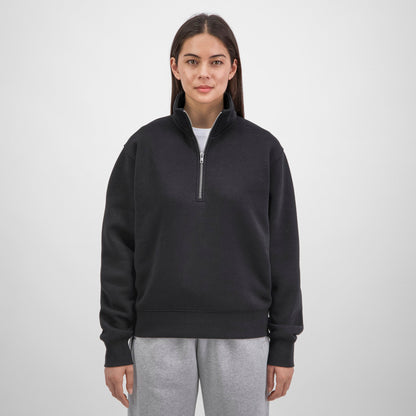 Black Everyday Womens 1/4 Zip