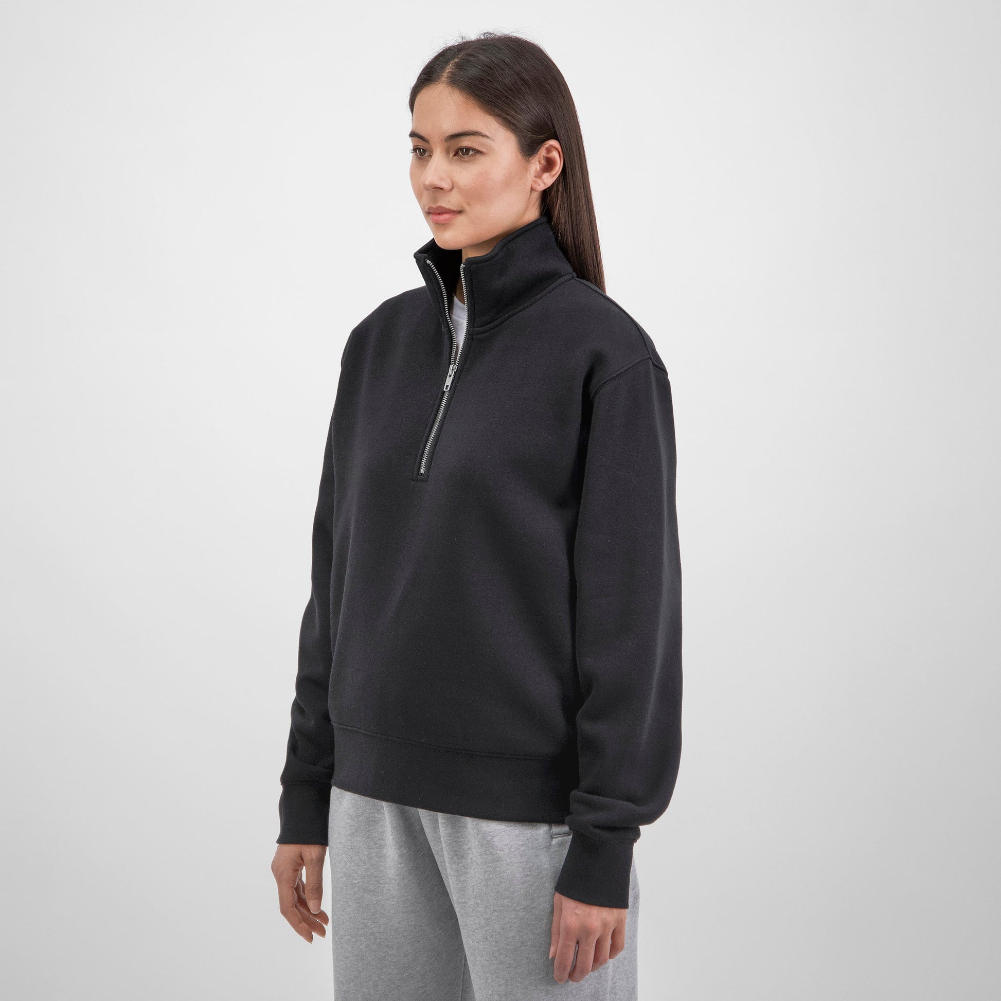 Black Everyday Womens 1/4 Zip