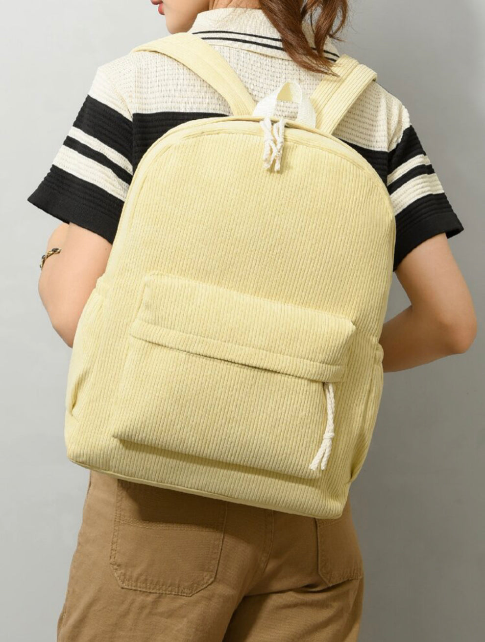 Retro Artistic Corduroy Backpack