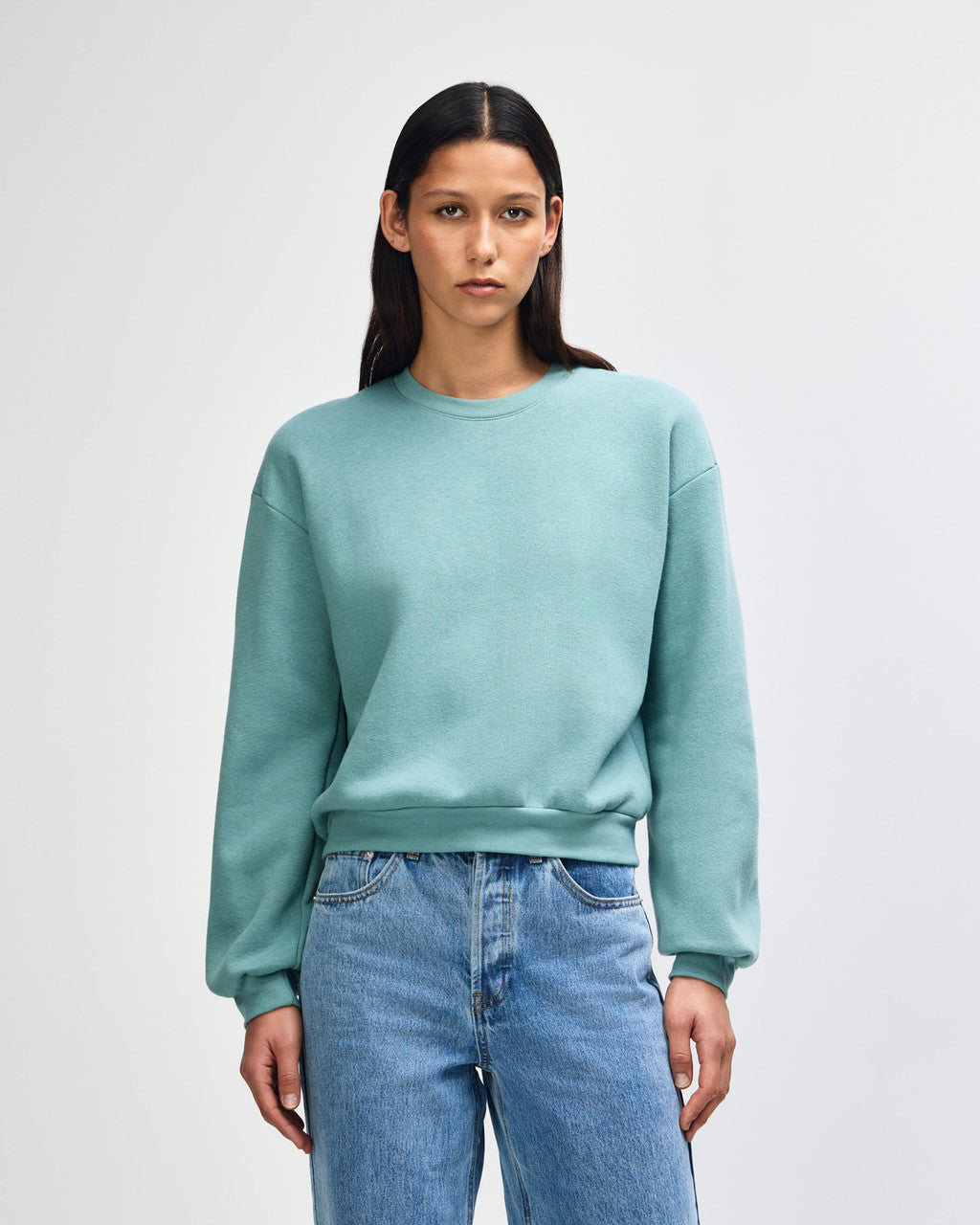 American Apparel RF494 Boxy Cropped Crewneck - Arctic