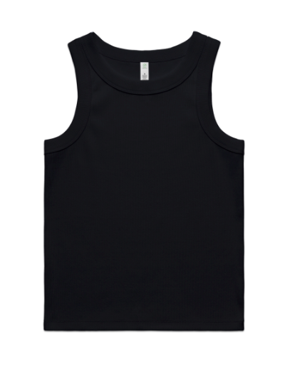 WO'S ORGANIC RIB TANK - Black -Small