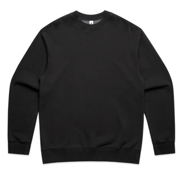 RELAX FADED CREW - Faded Black - XLarge