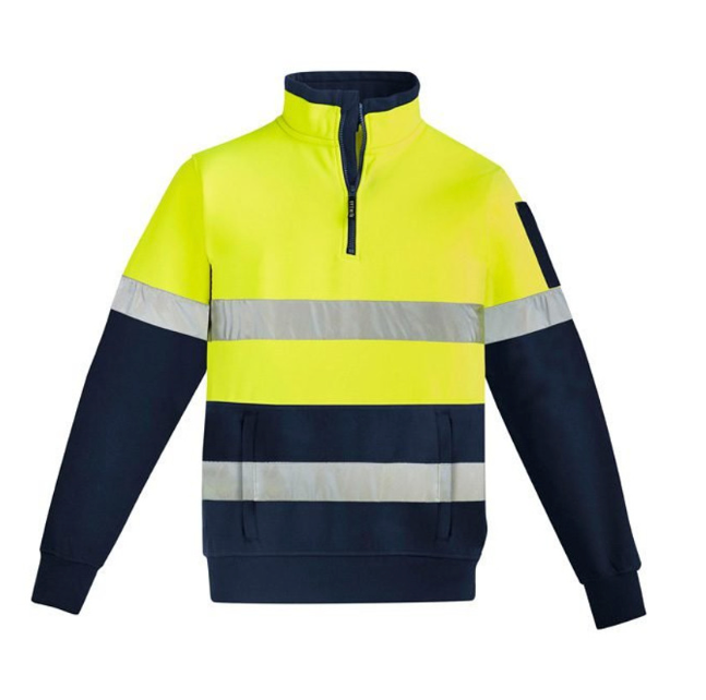 Mens Hi Vis 1/4 Zip Pullover - Hoop Taped - Syzmik