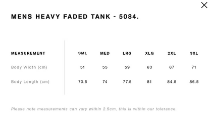 Men's Heavy Faded Tank