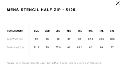 Stencil Half Zip Crew