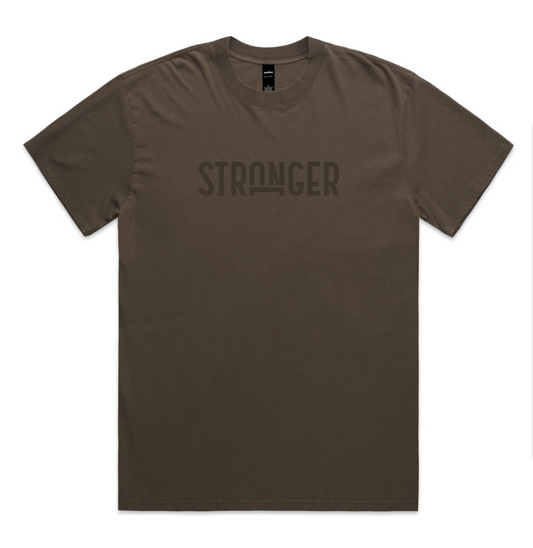 Stronger PT - Men's faded brown heavy Tee