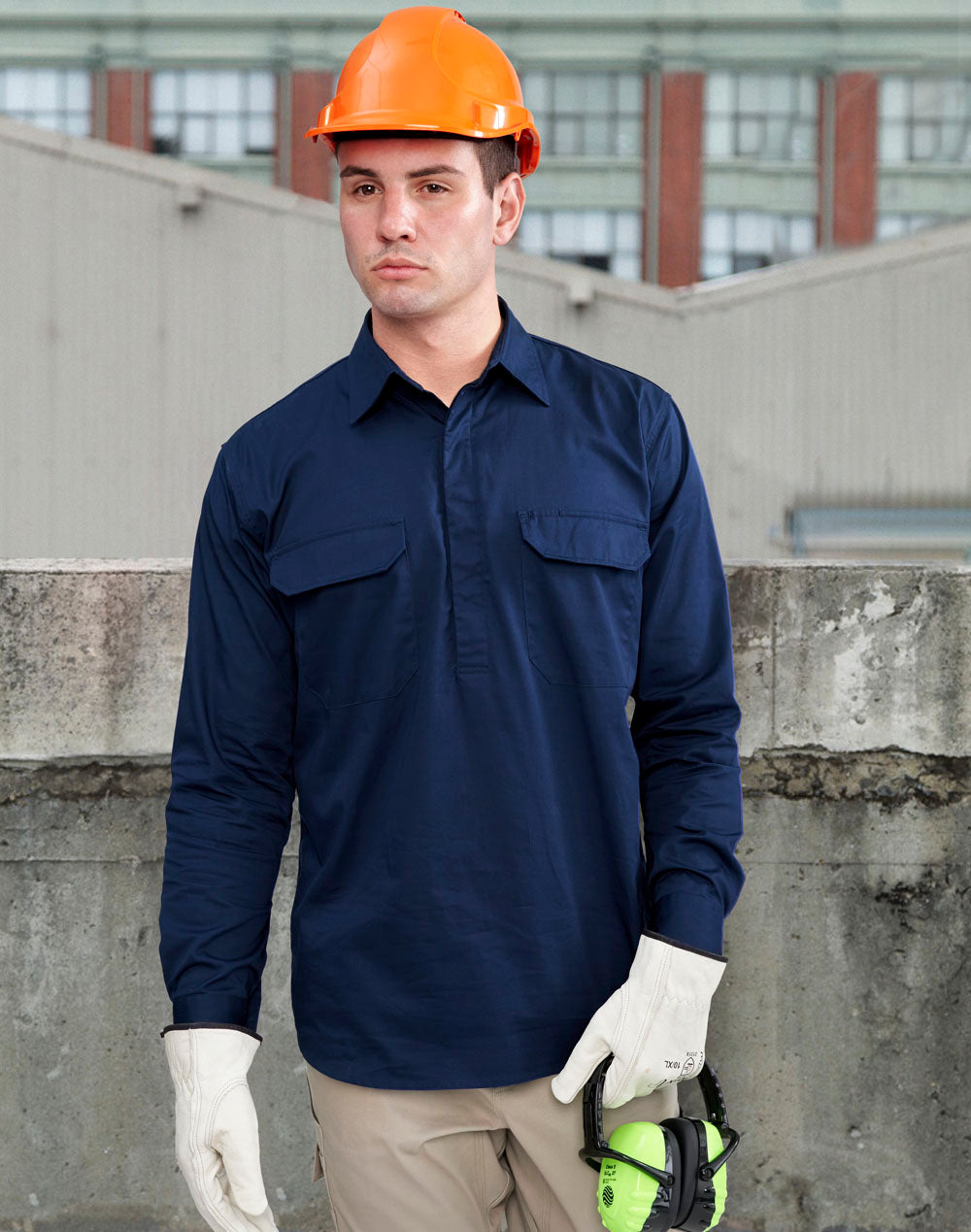 WT12 Work Shirt Navy - side