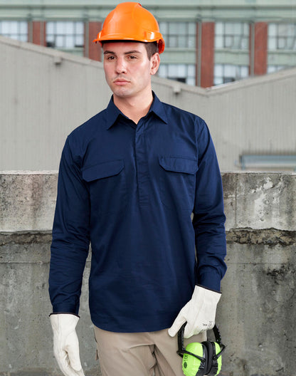 WT12 Work Shirt Navy - side
