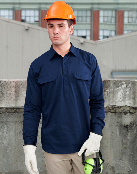 WT12 Work Shirt Navy - side