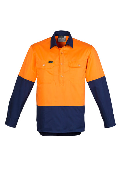 ZW560 Mens Closed Front Long Sleeve Shirt